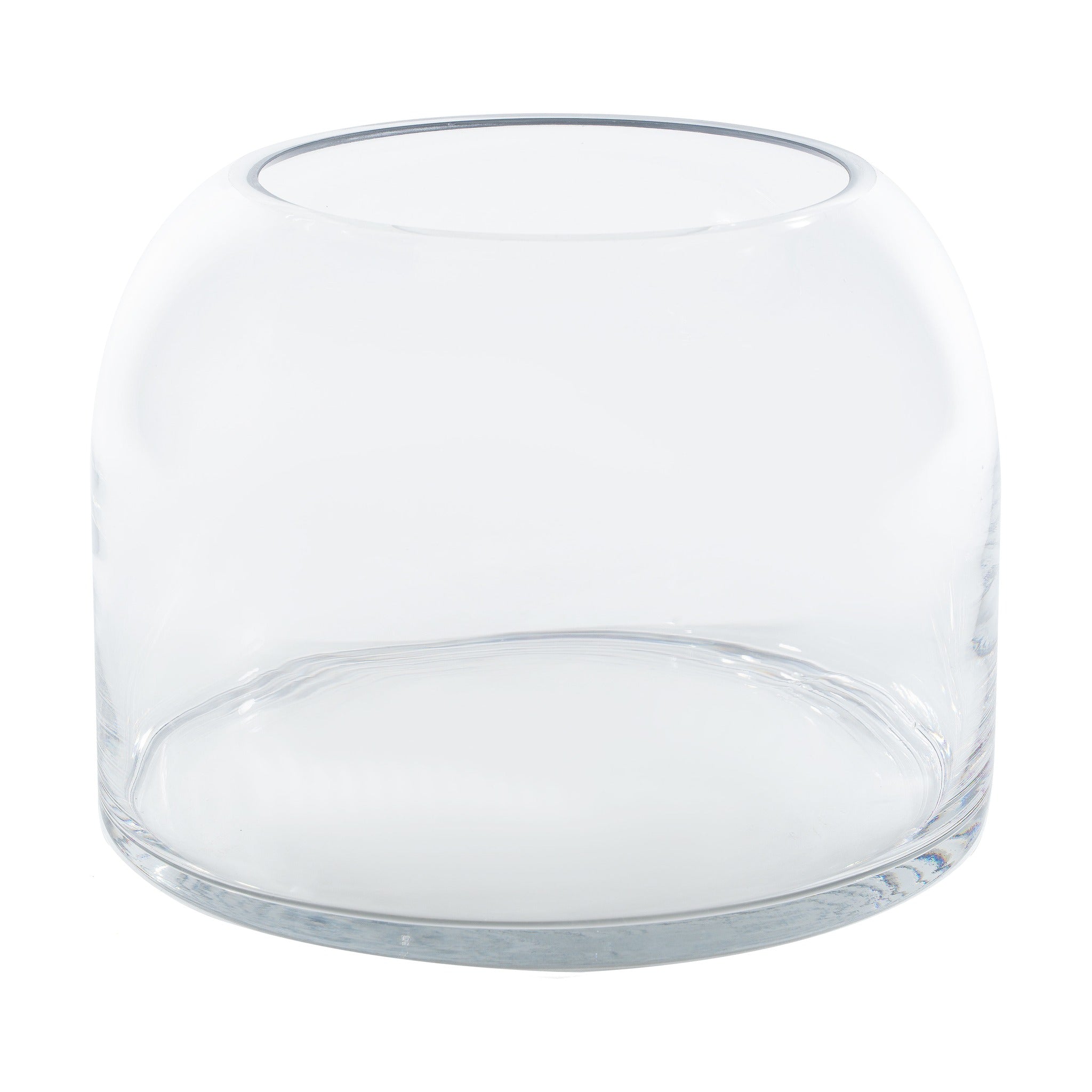 7" Glass Domed Bowl Vase